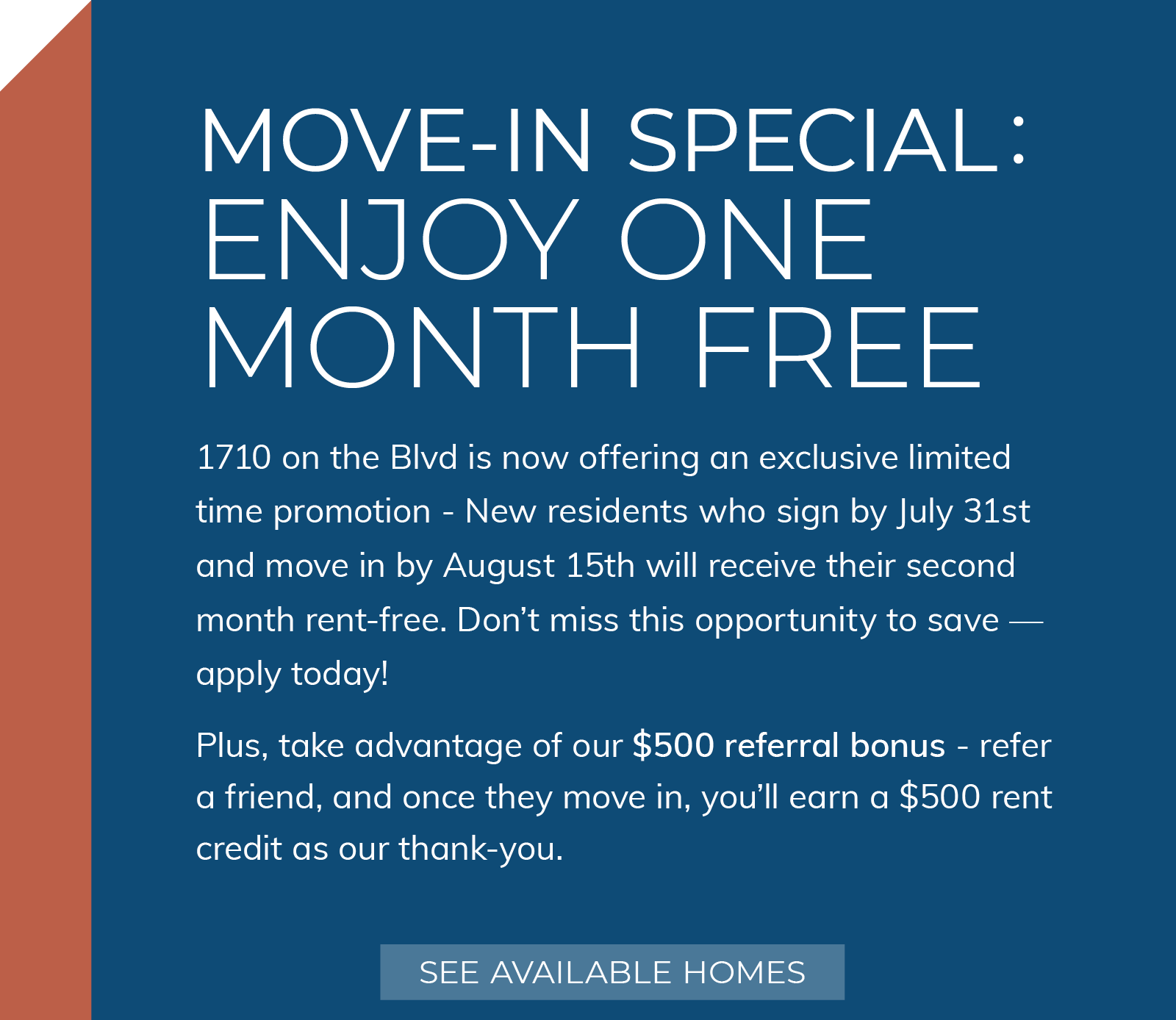 Popup for 1710 incentive